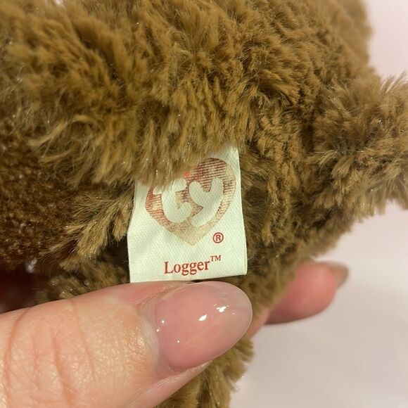 Original Ty Beanie Babies Logger the Brown Bear 2007 Good Used Condition 6.5” - Picture 7 of 9